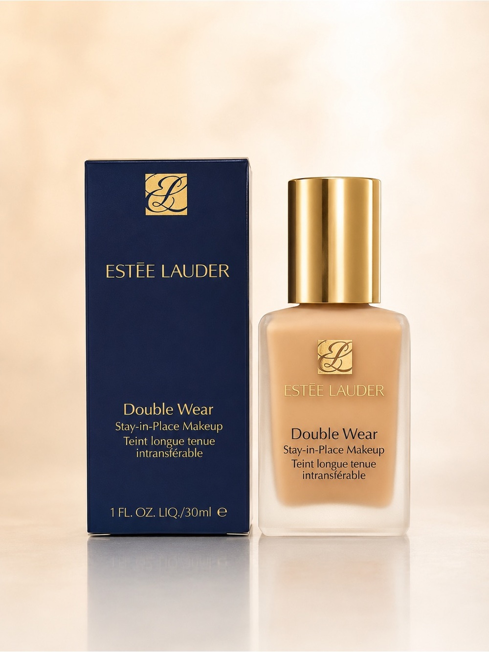 Estee Lauder Double Wear Foundation - Medium Beige Bottle with Gold Cap